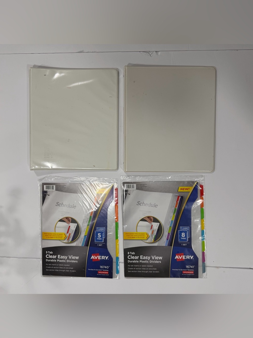 Avery Clear Easy View 8-Tab Dividers with Multicolor Tabs
